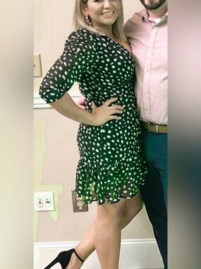 FAVLUX Black Polka Dot Mini Dress 238